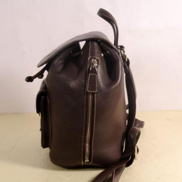 MCM Rare Chocolate Brown Leather Backpack 869707